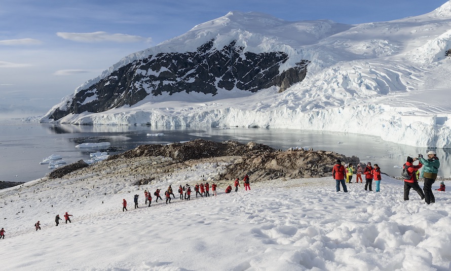 Hiking in Antarctica