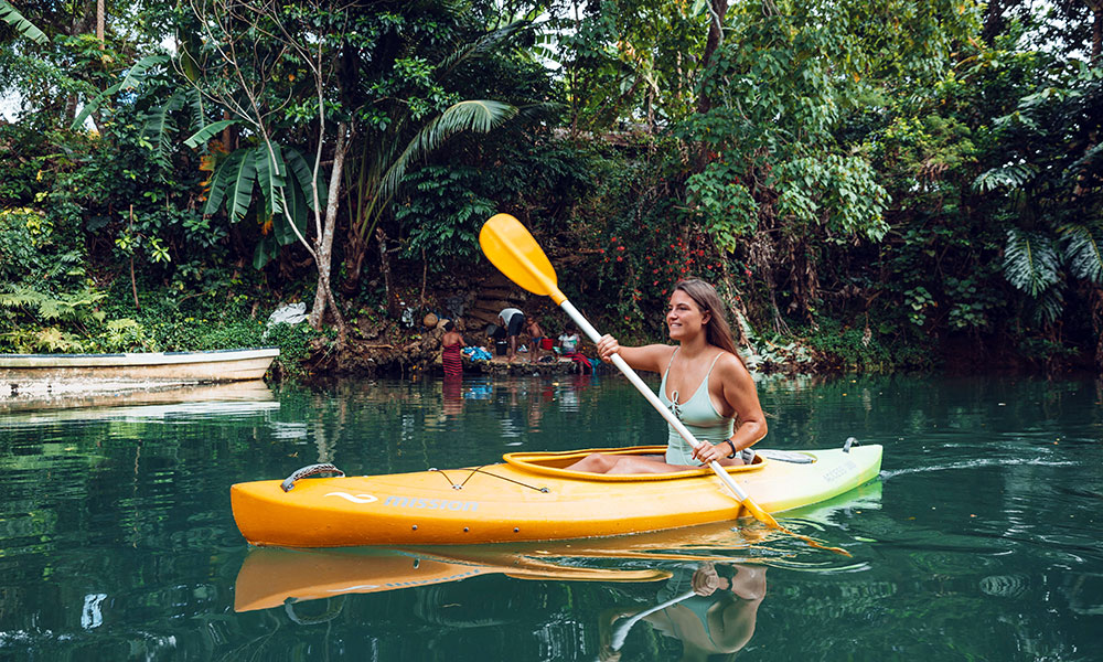 Paddle along serene waterways