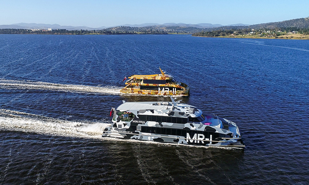 The ferry to MONA. Credit: MONA / Stu Gibson