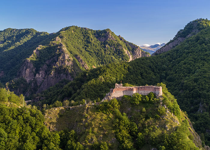 The ruins of Poenari Castle