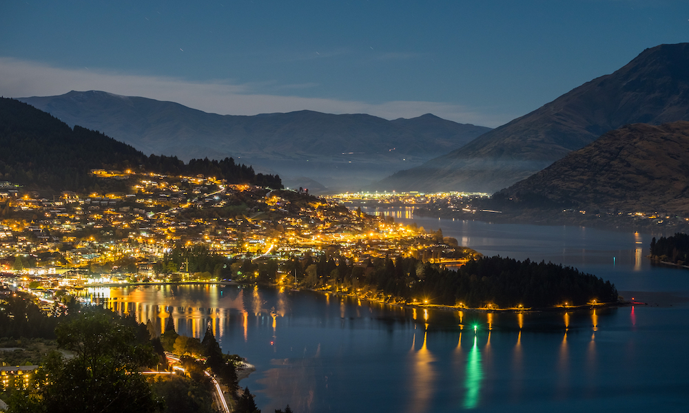 Queenstown at night